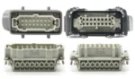 Industrial Rectangular Heavy Duty Connector HDC-HE-4/6/10/16/20/24/32/48 Core Pin 16A Waterproof Aviation Plug top and side - Image 31