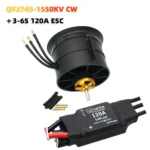 QX-MOTOR 90mm EDF 12 Blades Ducted Fan QF3748 3758 Brushless Motor 1000kv 1200kv 1450kv 1550kv CW CCW 100A 120A ESC For RC Jet - Image 8