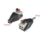 1pcs 12v Dc Power 5.5*2.1mm Male Female Connector Adapter 5.5x2.1mm Male Plug Female Socket Pressed Type For Led Strips - Image 2