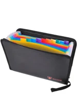 Portable Fireproof Water Resistant Document Bag Large Capacity Money File Folder Safe Bag with A4 Size 12 Pockets Zipper Closure - Image 9