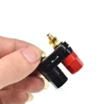 2pcs Dual Banana Plugs Couple Terminal Blocks Red Black Connector 4mm Jack Audio Amplifier Terminal Binding Post Speaker Socket - Image 4