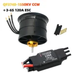 QX-MOTOR 90mm EDF 12 Blades Ducted Fan QF3748 3758 Brushless Motor 1000kv 1200kv 1450kv 1550kv CW CCW 100A 120A ESC For RC Jet - Image 15