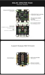HGLRC SPECTER F460 MPU6000 60A STACK F405 V2 Flight Controller BLHELI_S 60A 4in1 ESC 30X30mm 2-6S for FPV Freestyle Drones - Image 14