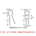 50PCS PCB test point test point ceramic copper gold-plated probe cylindrical test ring bead circuit board test - Image 5
