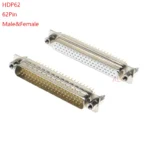 1pcs 3u Gold Plated Hdp62 Dp62 Db62 Male Female Connector Straight Pin With Fixed Screw Type d-sub 62pin Adapter 62 Pin 62p - Image 3