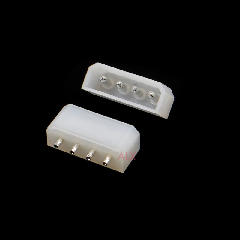 S64ad7bf621e84bcf95bb6e43947d0ed13.webp 5/10PCS 5.08mm Molex White Big 4p 4d Female Socket Straight Hollow Needle for Pc Computer Atx Ide Power Connector - Image 1