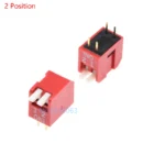 10PCS red 1/2/3/4/5/6/8/10/12 Position bits dip TOGGLE switch doule Row PITCH 2.54MM Slide Switches Right Angle - Image 8