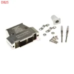 1set DB25 female MALE CONNECTOR + metal shell Solder Type D-Sub CONNECTORS 25 pin plug socket Adapter