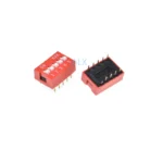 10PCS red 1/2/3/4/5/6/8/10/12 Position bits dip TOGGLE switch doule Row PITCH 2.54MM Slide Switches - Image 4