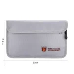Fireproof Money Safe Bag Fire & Water Resistant Dual-Pocket Zipped Document Bag Safe Pouch 27x17.5mm - Image 8