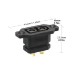 2pcs Amass XT90E-F Battery Connector XT90E Female Plug Gold-plated XT90 Mountable Connector Yellow/Black Socket - Image 5