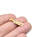100pcs 6.3mm Spade Male Crimp Terminal Connector Gold brass/car Speaker Electric Wire Connectors - Image 4