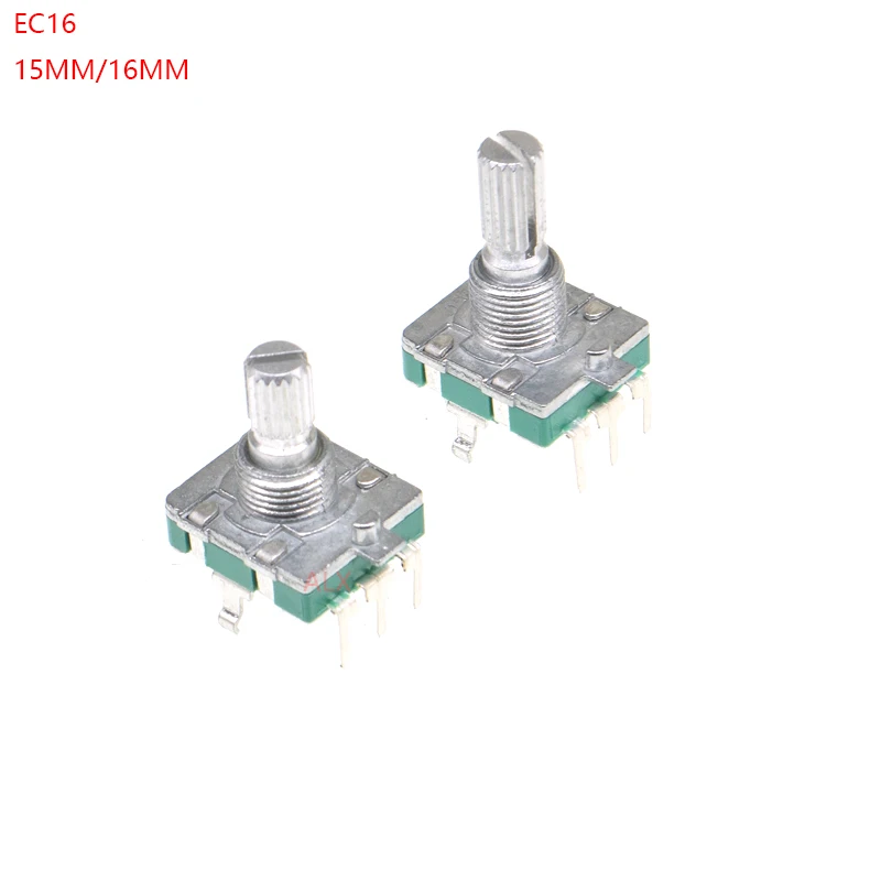 2pcs 360 Degree Rotary Encoder Switch Ec16 Encoder Audio Coding 5pin Handle Long 15mm/20mm Push Switch