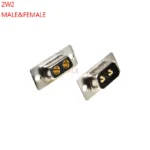 1pcs plug-in Board Type 2w2 30a 2 Pin Gold Plated Male Female High Current Connector d-sub Adapter 2pin Welding High Power