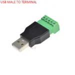 1PCS USB A-type 2.0 MALE PLUG TO 5PIN SCREW terminal connector PITCH 3.5mm usb-a USB-2.0 Converter adapter