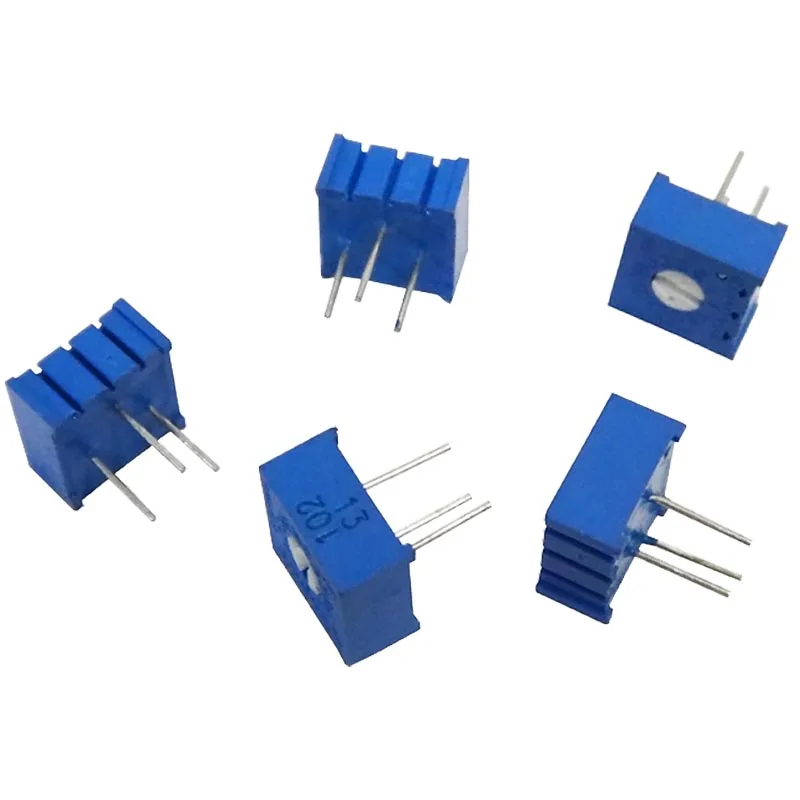 10PCS 3386P 100R 200R 500R 1K 2K 5K 10K 20K 50K 100K 200K 500K 1M Ohm 3386 New Trimpot Trimmer Potentiometer 100 200 500 4K7