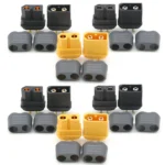 10 x Amass XT60+ XT60H Plug Connector With Sheath Housing 5 Male 5 Female (5 Pair ) For Rc Lipo Battery Rc Drone Car Boat - Image 2