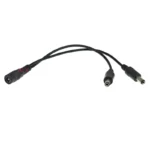 1PCS DC 5.5*2.1MM POWER 1 MALE to 2 FEMALE 1 FEMALE TO MALE CABLE 5.5X2.1 CONNECTOR for CCTV security power Supply adapter 12V - Image 2