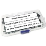 RV09 Kit Vertical 12.5mm Shaft 1K 2K 5K 10K 20K 50K 100K 1M 0932 Adjustable Resistor 9 Type 3Pin Seal Rotary Potentiometer - Image 2