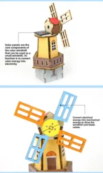 DIY Solar Windmill Science DIY Physics Educational Toy Kit for Kid Model 2 in 1 Solar Power Technology Experiment Gift Idea - Image 13