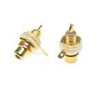 2/5/10pcs Panel Mount Gold Plated Rca Female Plug Jack Audio Socket Amplifier Chassis Phono Connector With Nut Solder Cup - Image 3