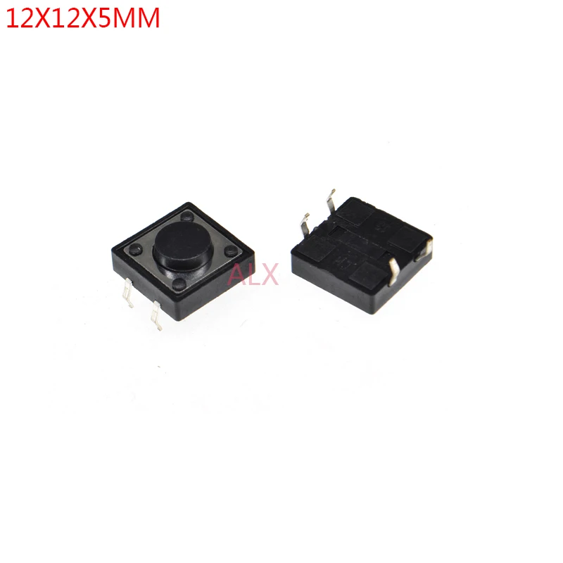 30PCS 12X12x5mm 4PIN dip TACT push button switch Micro key power tactile switches 12x12x5 12*12*5MM Light touch