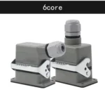 Industrial Rectangular Heavy Duty Connector HDC-HE-4/6/10/16/20/24/32/48 Core Pin 16A Waterproof Aviation Plug top and side - Image 23