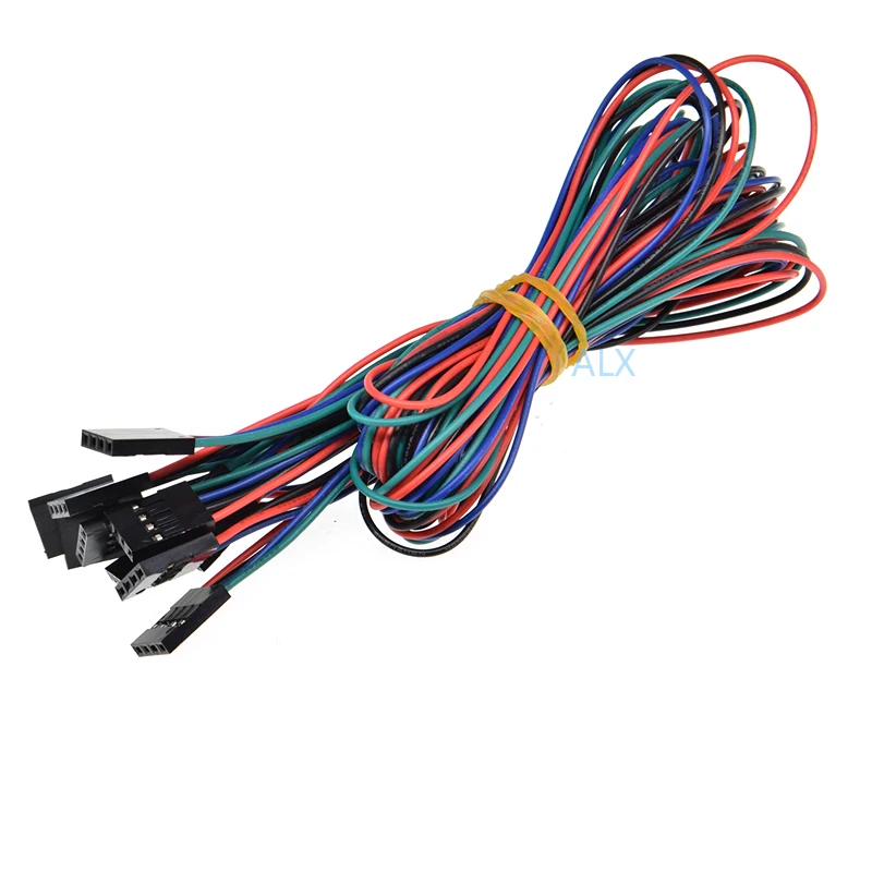 5PCS 4PIN DUPONT LINE female to female PITCH 2.54MM 70CM double head 4P JUMPER CABLE WIRE FOR PCB connector 3D Printer