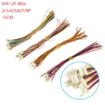 10Pcs MX1.25 15cm 2P/3P/4P/5P/6P/8P 51146 1.25mm Ultra-thinTerminal wire A1254 SMD Horizontal housing Holder LCD connector cable