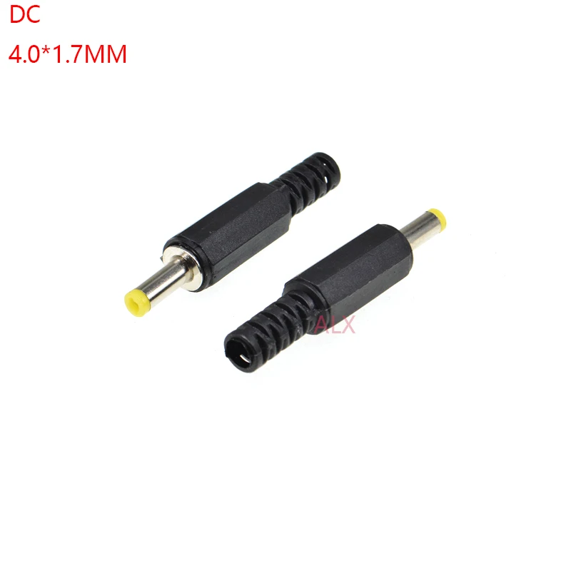 10pcs 4.0*1.7mm Dc Power Male Plug For Jack Connector Welding Line 4.0x1.7mm 4.0x1.7