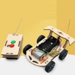 DIY Mini Solar Wireless Remote Control Car Toy Science Educational Toy Assembly RC Toys Wooden Car Vehicle Model For Kids - Image 8