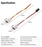 DUMBORC RC Light Controller LED Switch Panel System Turn on/Off 3CH for RC Car Vehicle RC Mini Car Fixed Wing Aircraft Parts - Image 13