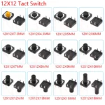 20PCS Tactile Tact Mini Push Button Switch Micro Switch 12x12 12*12*4.3MM 5MM 6 7 8 9 10 11 12 MM 4Pin