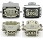 Industrial Rectangular Heavy Duty Connector HDC-HE-4/6/10/16/20/24/32/48 Core Pin 16A Waterproof Aviation Plug top and side - Image 22