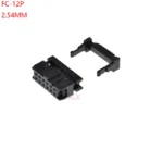 10PCS FC-12p IDC SOCKET pitch 2.54MM JTAG ISP PLUG CONNECTOR DOUBLE ROW FEMALE 2x6PIN 12PIN FC 12p FOR IDC BOX HEADER for cable