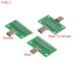 1pcs type-c Male To Female Usb 3.1 Test Pcb Board Adapter Type C 24p 2.54mm Connector Socket For Data Line Wire Cable Transfer