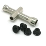 Aluminum 12mm Hex Hubs Wheel Adapters 7mm Thickness M4 Flanged Lock Nuts Cross Wrench for Traxxas 1/10 Stampede Slash 4x4 RC Car - Image 2