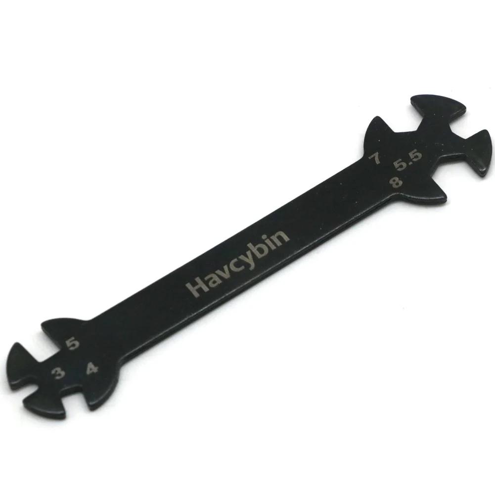 S73c01163fc0642e493934e789a44c88av.webp Havcybin 6 in 1 RC Special Tool Wrench 3/4/5/5.5/7/8MM for Turnbuckles & Nuts Rc Drone Car Boat - Image 1