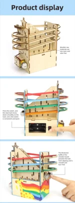 DIY Educational Toys Children's Gifts Handmade Assembled Ball Track Physics Principle Diy Assembly Material Package - Image 5