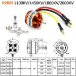 Brushless Motor 2-3S 4S 5S D2830 D2826 D3548 D3542 D3536 D3530 For RC Mini Multicopters Plane Fixed-wing Aircraft - Image 39