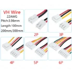 2/5PCS JST VH3.96 VH 3.96mm 100/200/300mm Female Housing Plug Connector Wire Cable 2 3 4 5 6 7 8 9 10Pin 22AWG Wire 20cm Length