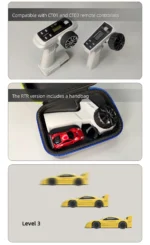 LDARC S100 Professional 1:64 Scale RC Drift Mosquito Car Rear-Wheel Drive Full-Scale Steering Static Model Grade Appearance Toy - Image 21