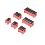 10PCS red 1/2/3/4/5/6/8/10/12 Position bits dip TOGGLE switch doule Row PITCH 2.54MM Slide Switches Right Angle - Image 3