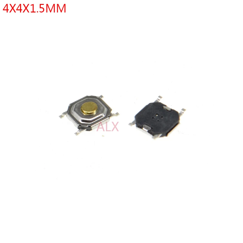100PCS 4X4x1.5mm 4PIN SMD push button switch TACT Switch Micro key power switches 4*4*1.5 4X4x1.5 inching
