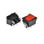 5PCS KCD4-202 6PIN red Push Button with light rocker Switch ON/OFF power switches 16A/250V 20A/125V 25*31MM 25*31 6 pin - Image 2