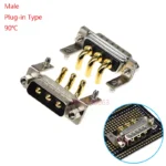 1Pcs 3W3 30A Gold Plated Male Female High Current Power Connector D-Sub Adapter Solder/Plug-in Type 3Pin Plug Jack DB3 Solid Pin - Image 11