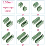 10PCS 2.54/3.81/5.08MM 2EDG 15EDG 2/3/4/5/6/7/8 Pin Screw Terminal Block Connector Pitch Plug+Straight/Curved Needle Pin Socket - Image 14