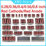 5Pcs 0.28 Inch Digital Tube LED Display 1Bit 2Bit 3Bit 4Bit Display Common Anode / Cathode 0.28"/0.36"/0.4"/0.56" 7 Segment Red