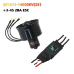 QX-Motor 30mm EDF 6 Blades Ducted Fan QF1611 Brushless Motor With 40A / 20A ESC 2-6S For DIY RC Airplanes Model Parts Car Model - Image 9