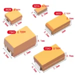 1210/3528 Type B Case Tantalum Capacitors 6.3v 10v 16v 25v 35v 1uf 2.2uf 4.7uf 10uf 22uf 33uf 47uf 100uf  220uf 105 106 107 226 - Image 3